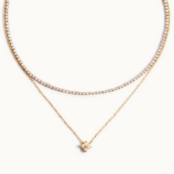 Zahra Layered Tennis Necklace