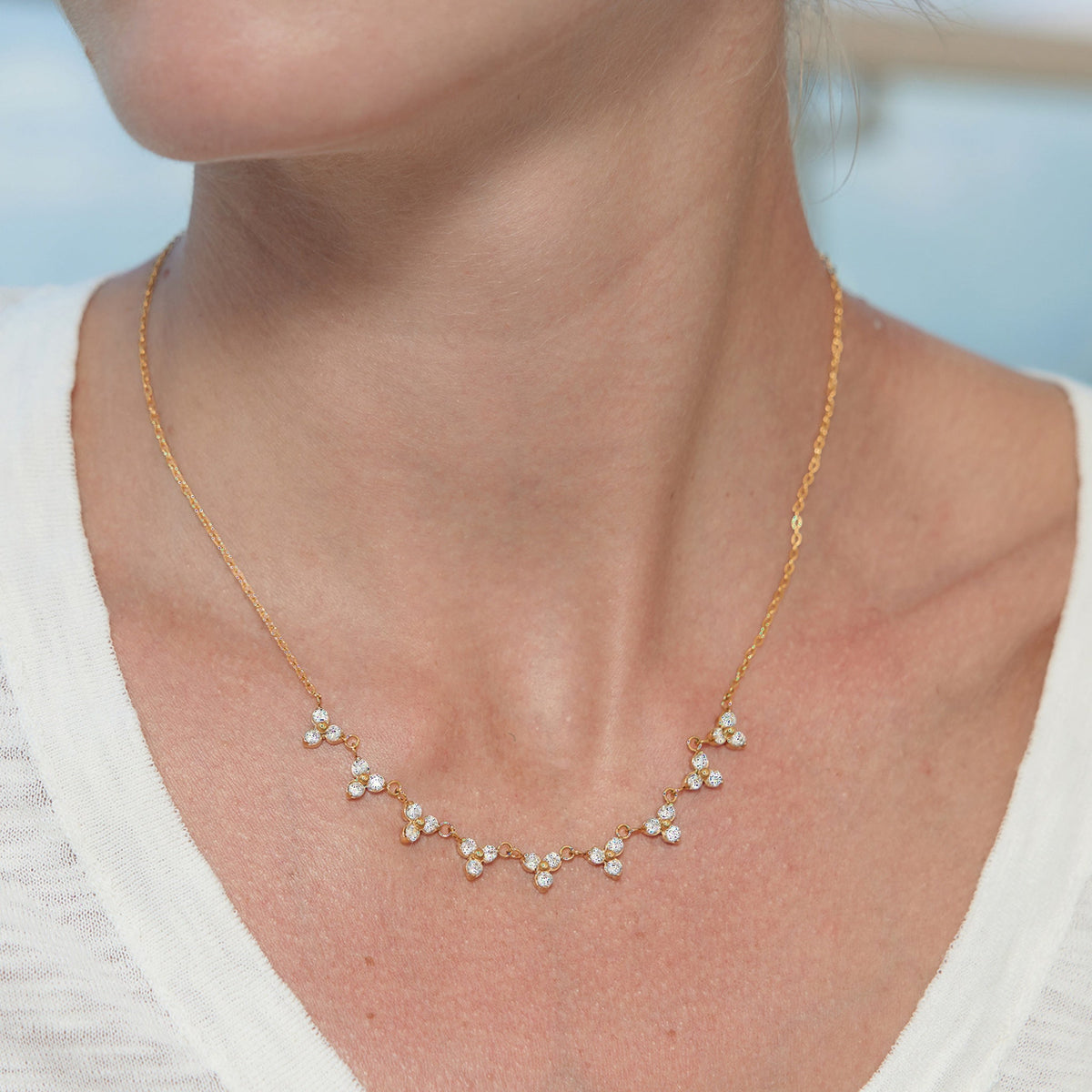 Nasereen Garland Necklace — Styled on Model | Pellington