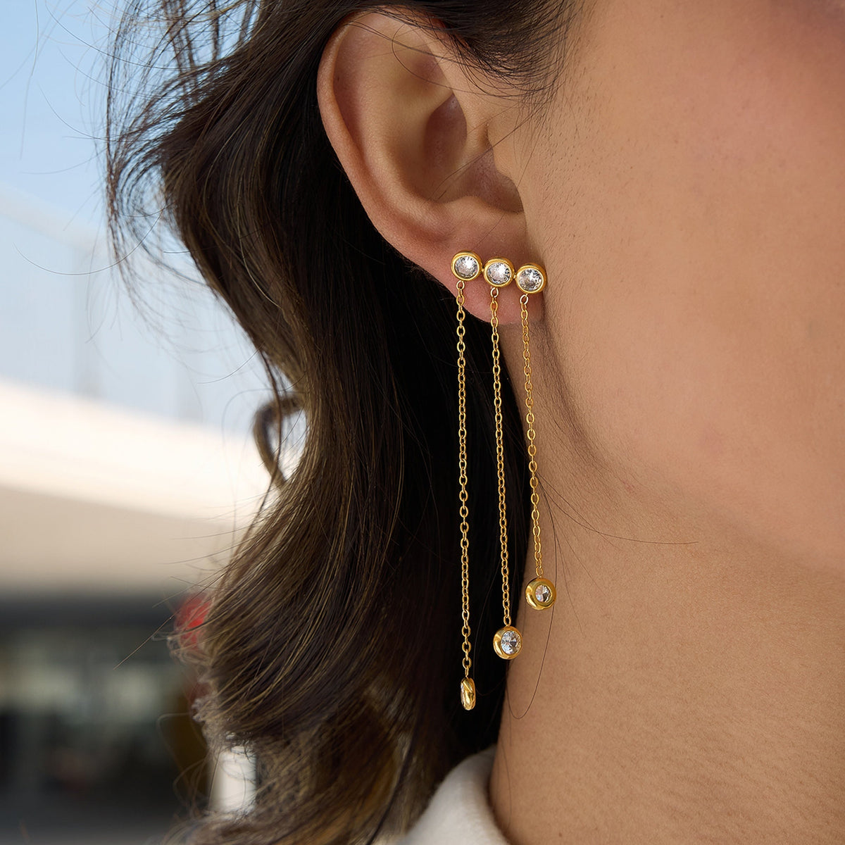 Durrah Earrings — Styled on Model | Pellington