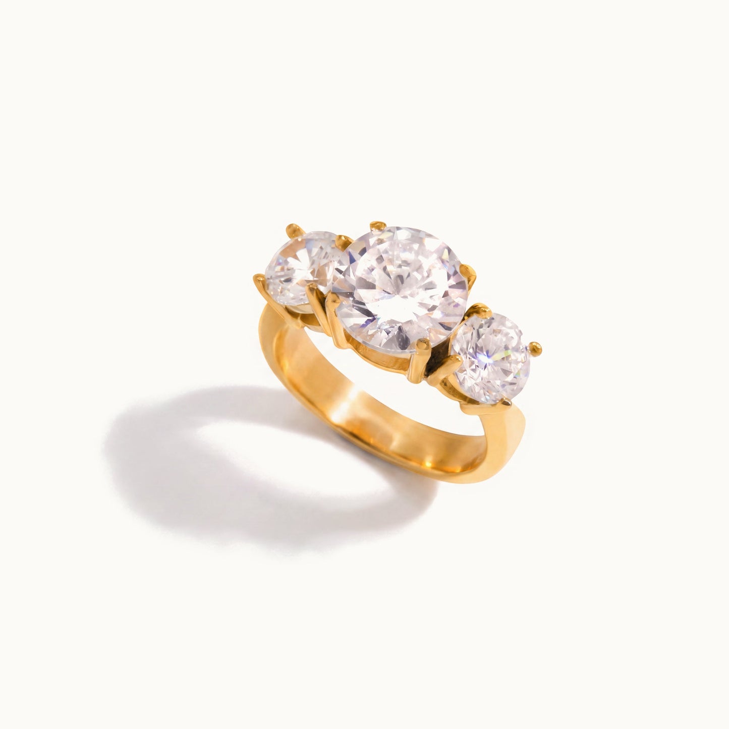 Amarsi Trilogy Ring — Angled Stone Detail | Pellington