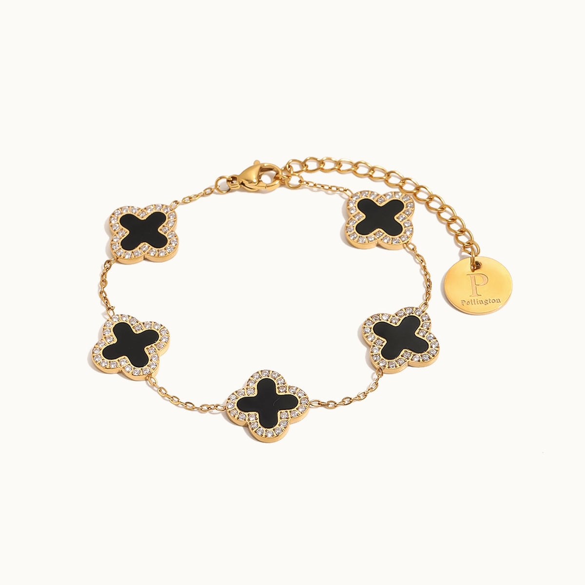 Noore Quint Clover Bracelet — Full Piece with Clasp and Extender | Pellington