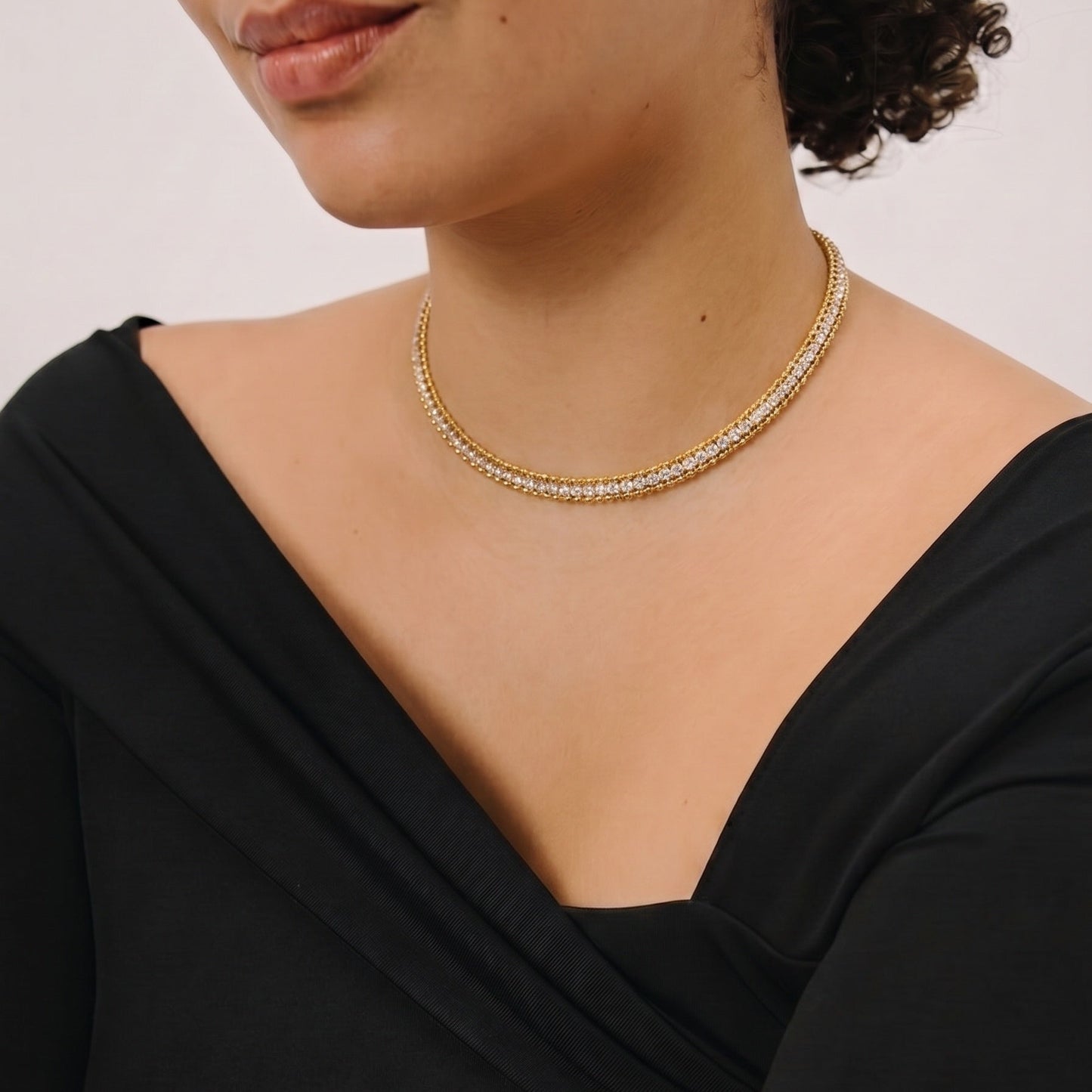 Aseela Choker Necklace — Styled on Model | Pellington