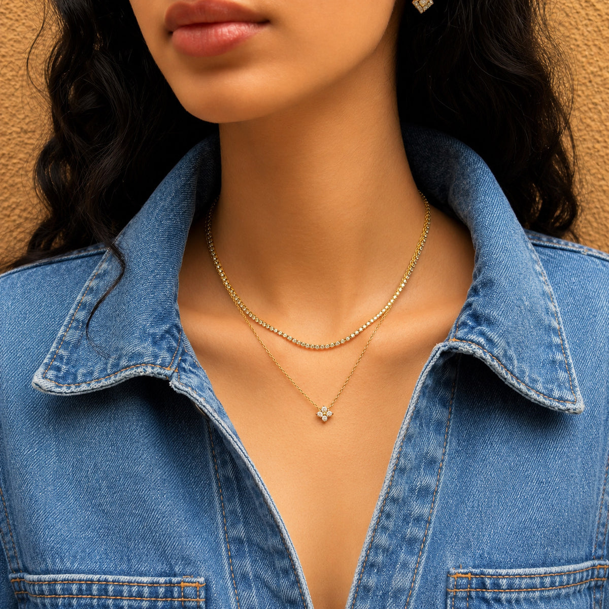 Zahra Layered Tennis Necklace