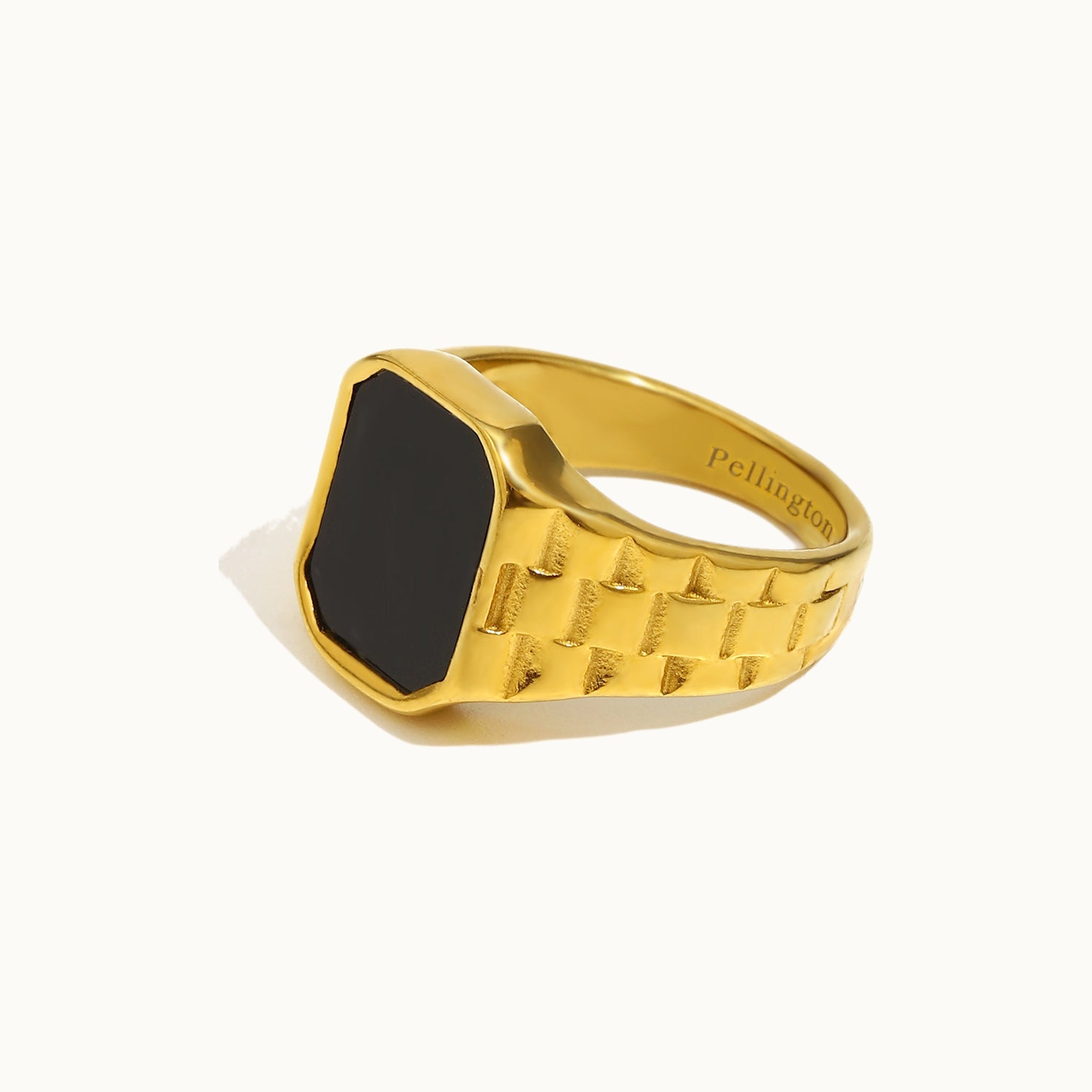 Ahlam Ring — Textured Band Detail | Pellington