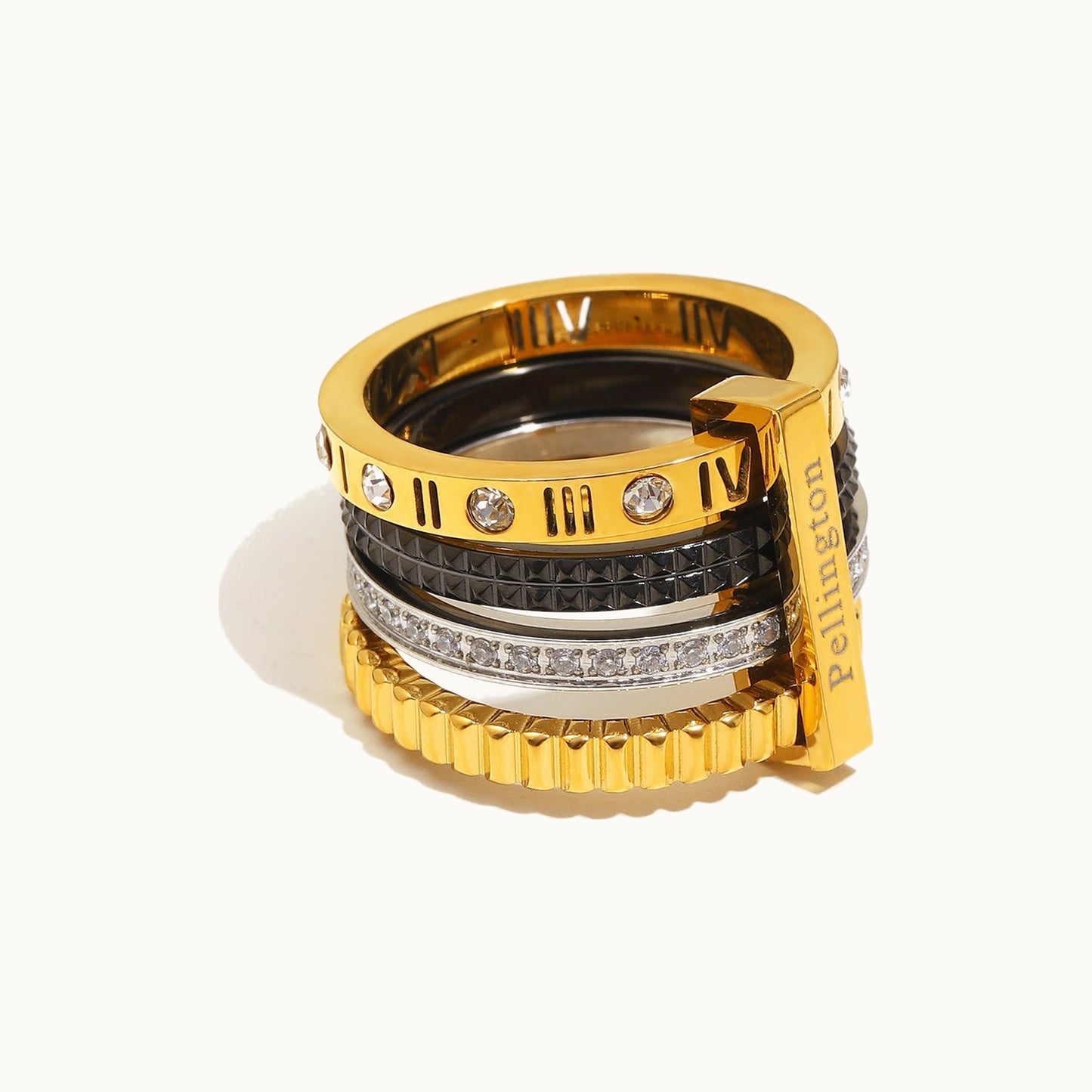 Arba'a Stacked ring detail