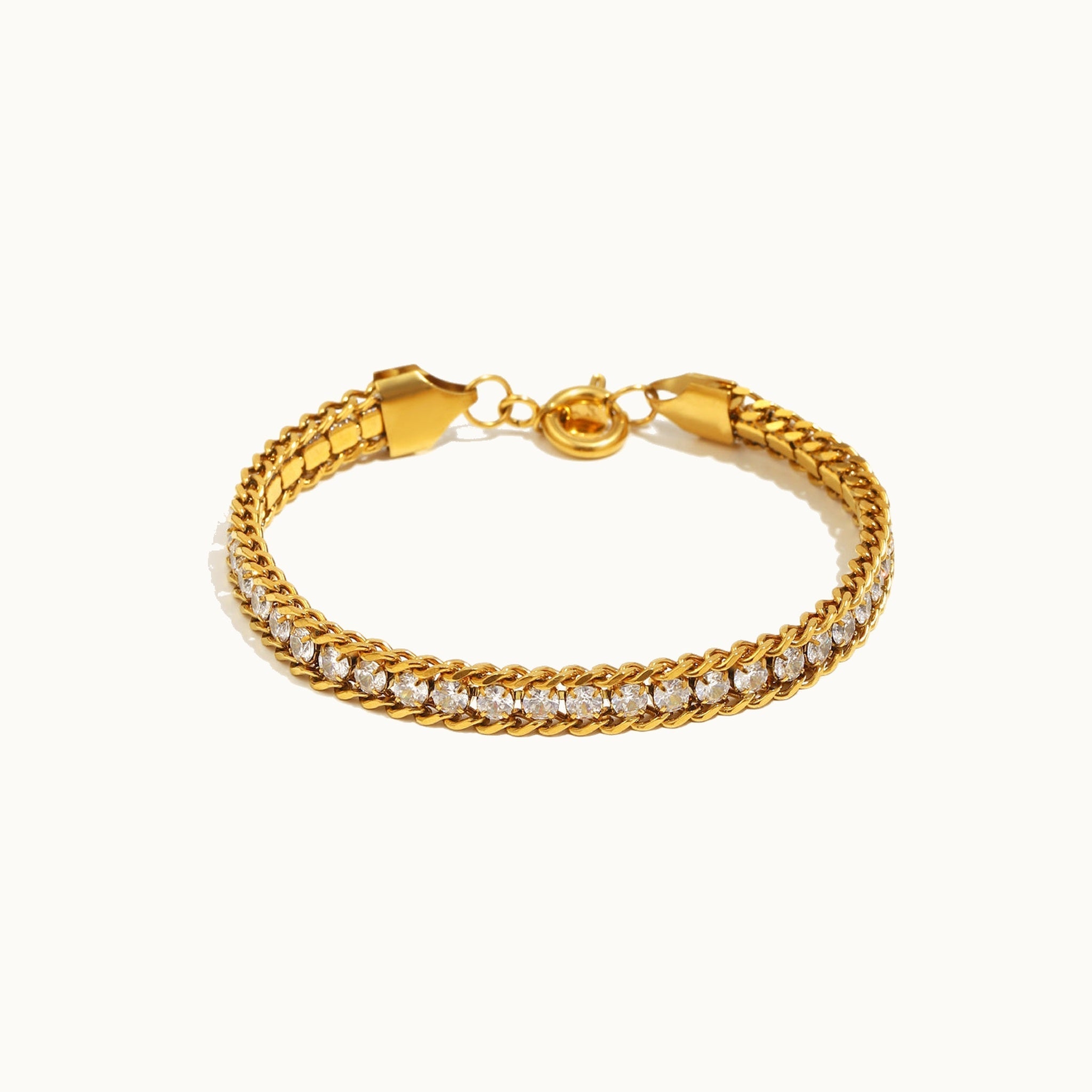 Aseela Bracelet — 18k Gold Plated Zircon Chain | Pellington