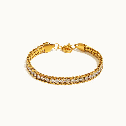 Aseela Bracelet — 18k Gold Plated Zircon Chain | Pellington