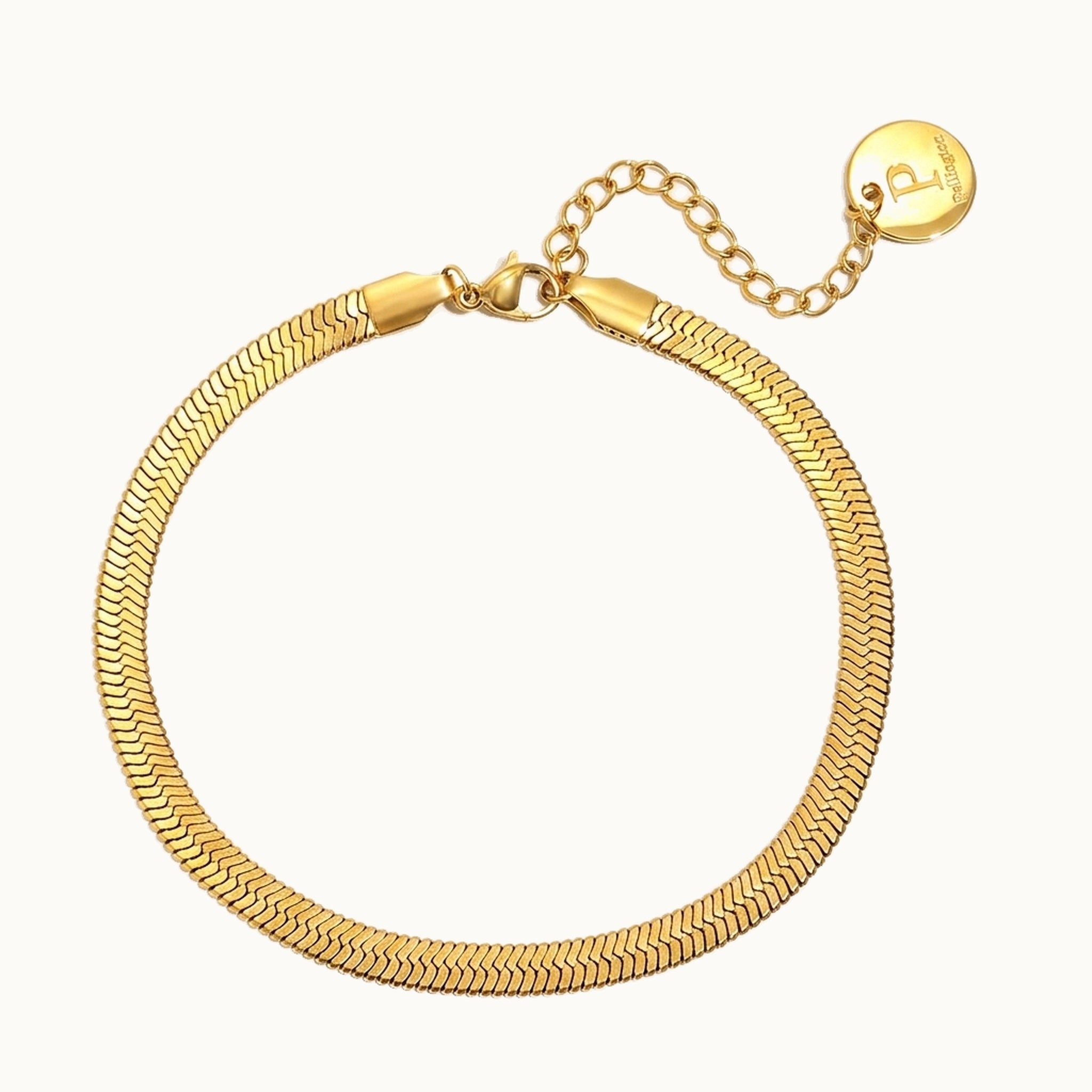Hayyah Herringbone Chain Anklet — Detail | Pellington