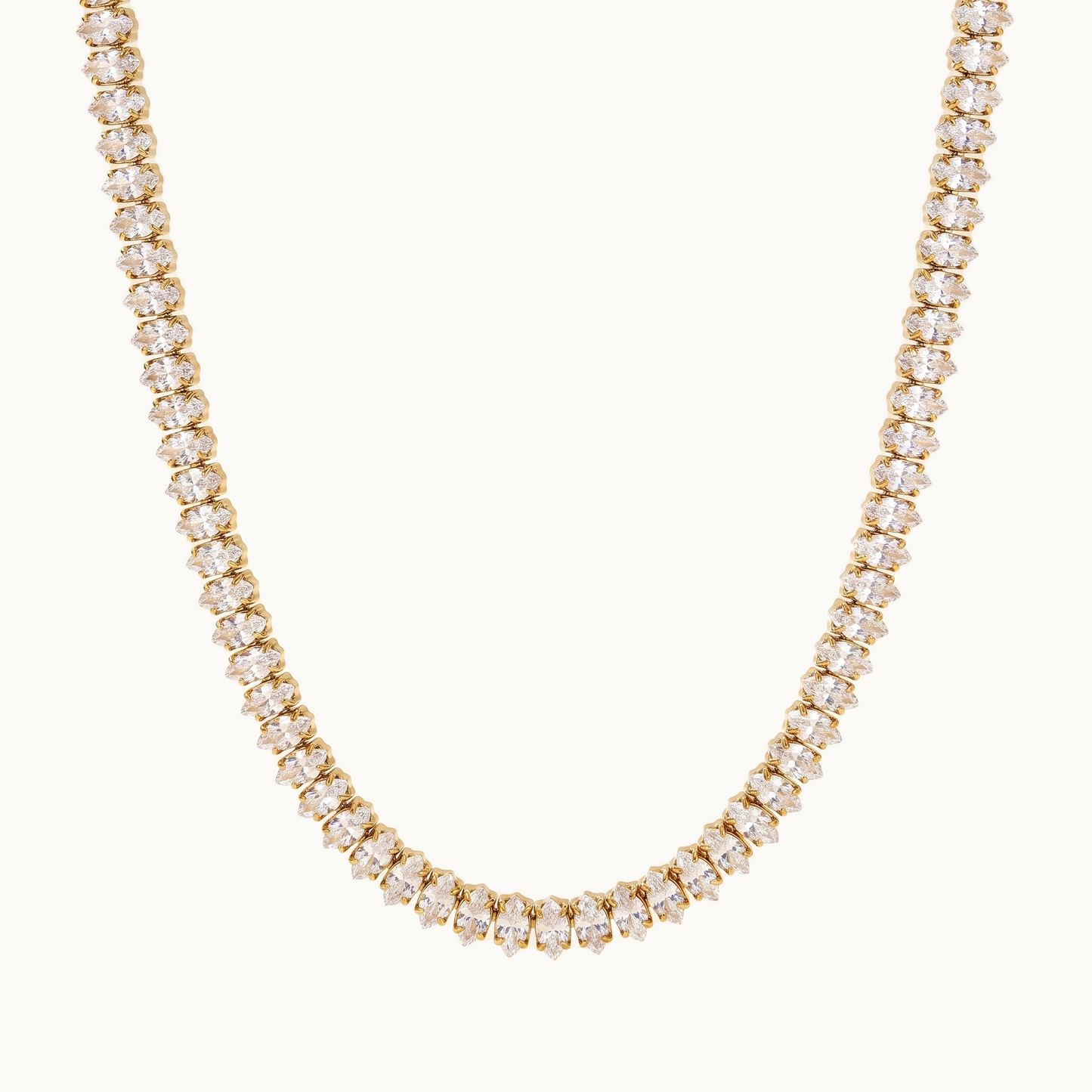 Leila Tennis Necklace — Alternate View | Pellington