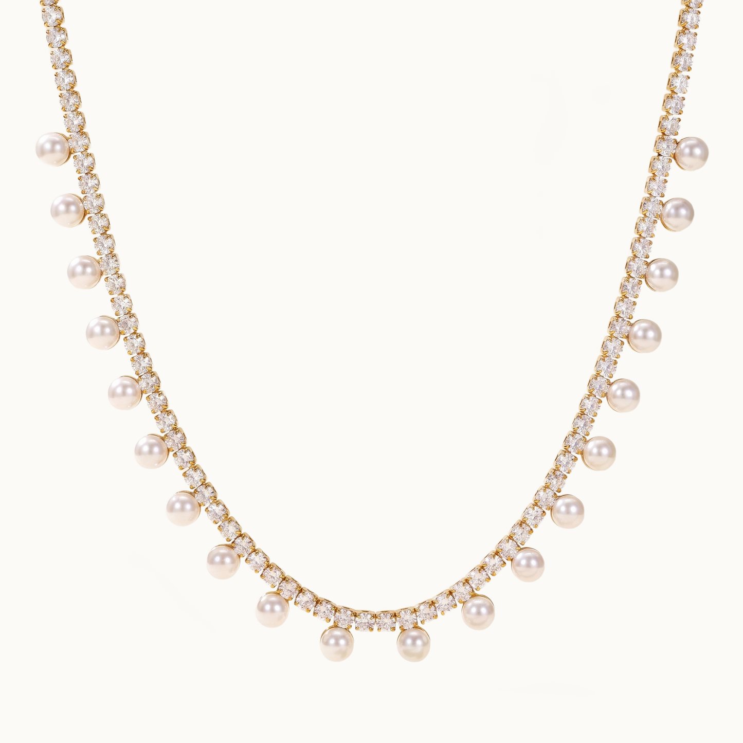 Dawlah Drop Tennis Necklace — Alternate View | Pellington