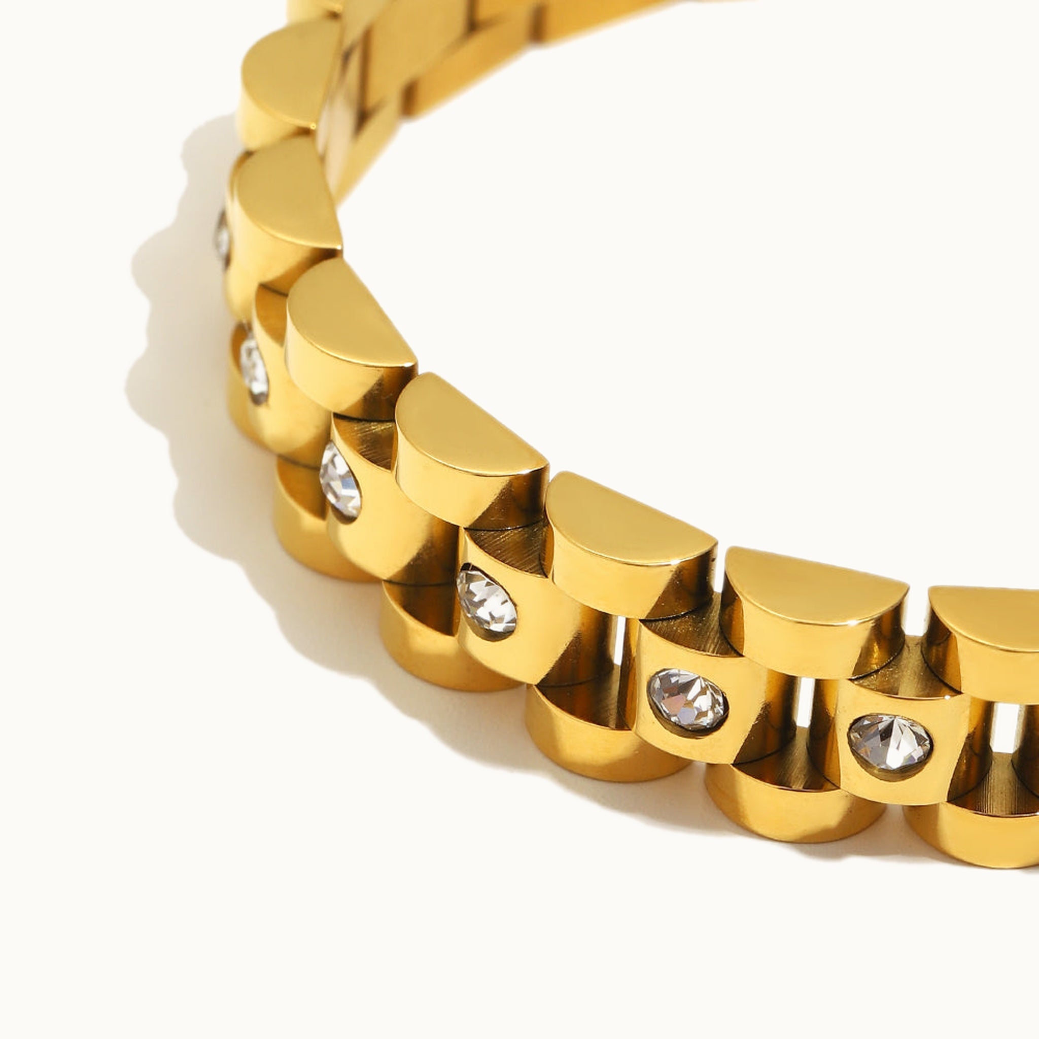 Hilm Bracelet — Zircon Link Detail | Pellington
