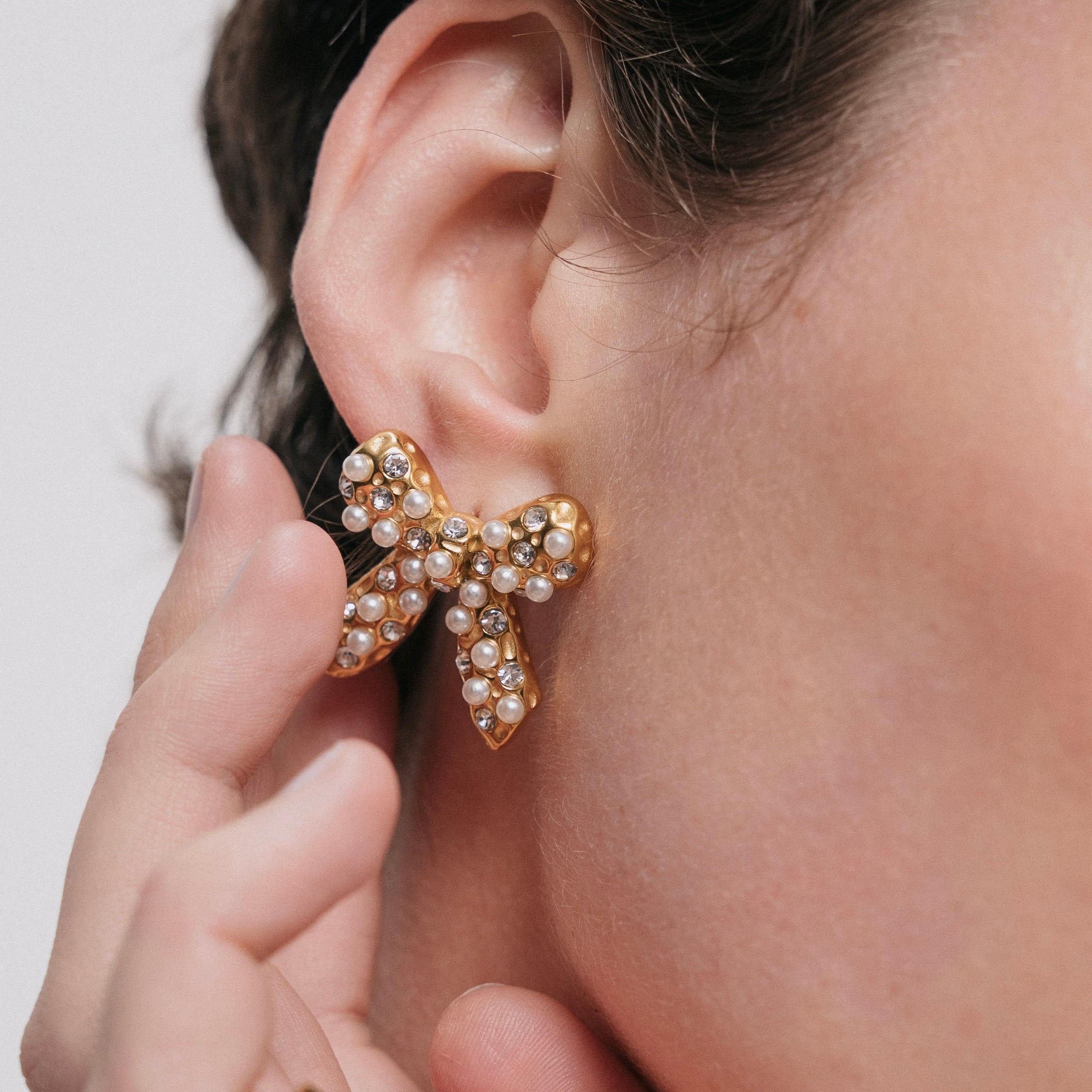 Bow Earrings — Worn on Ear | Pellington