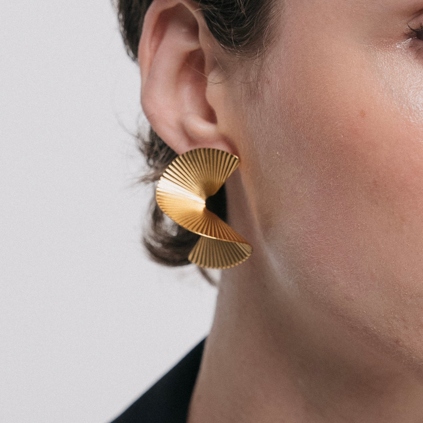 Pernia Earrings — Styled on Model | Pellington
