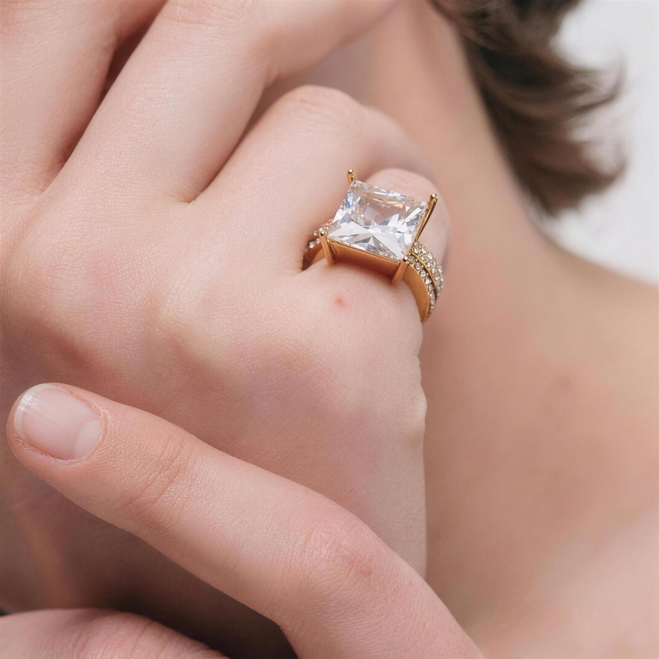 Jadhbah Solitaire Ring — Worn on Model | Pellington