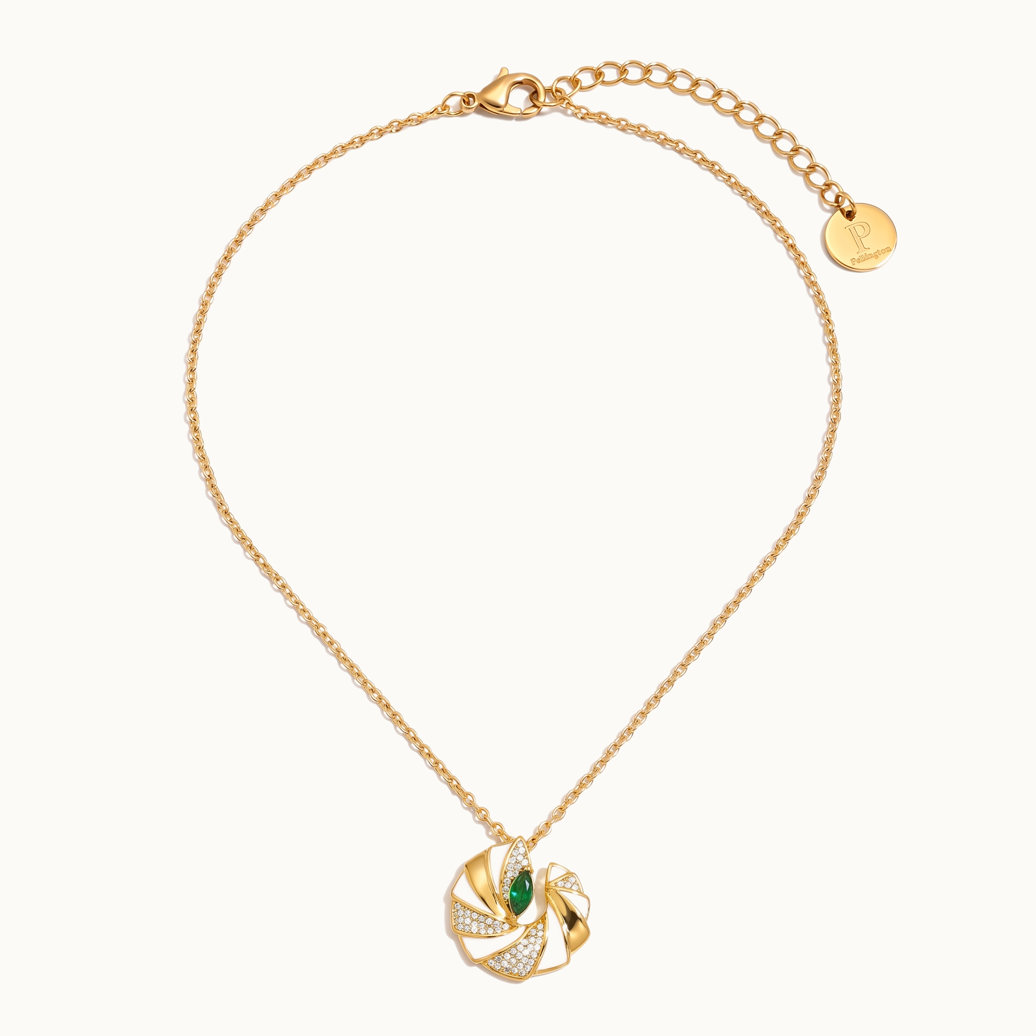 Khudra Pinwheel Pendant Necklace — Full Chain & Pendant | Pellington