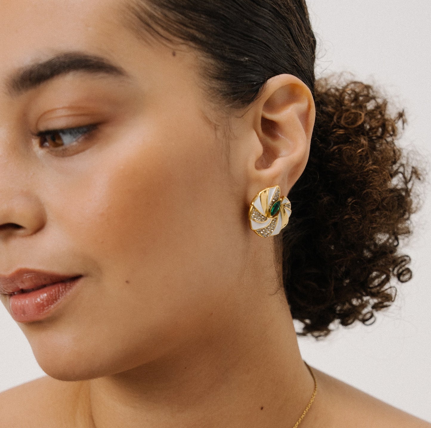 Khudra Earrings — On Model | Pellington UAE