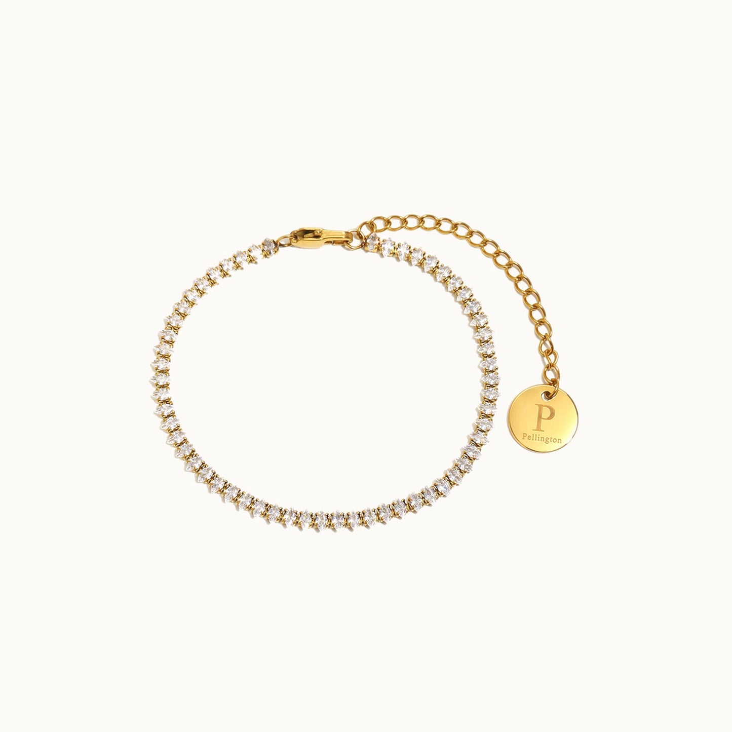 Leila Bracelet — Marquise Tennis Chain 18k Gold Plated | Pellington