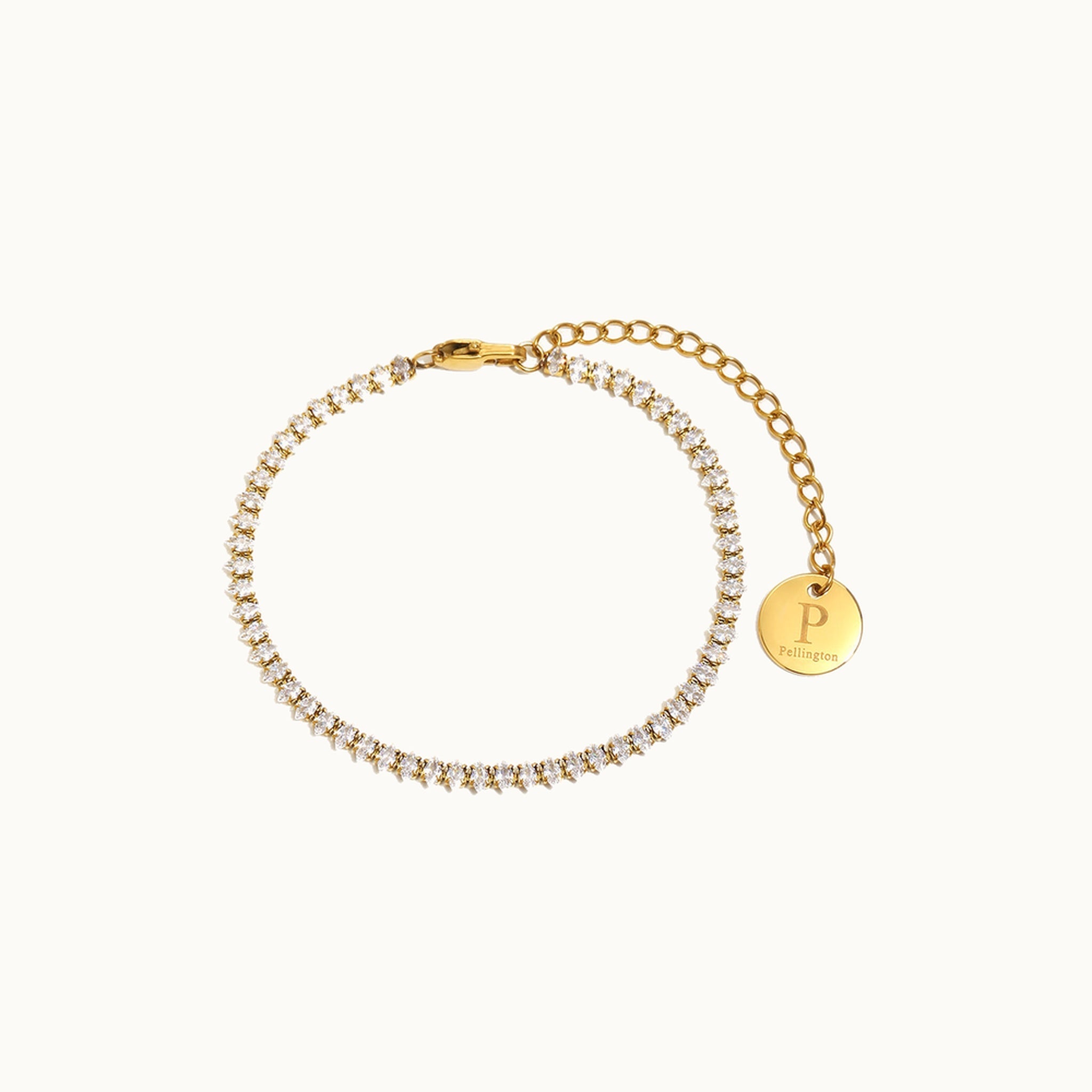Leila Bracelet — Marquise Tennis Chain 18k Gold Plated | Pellington