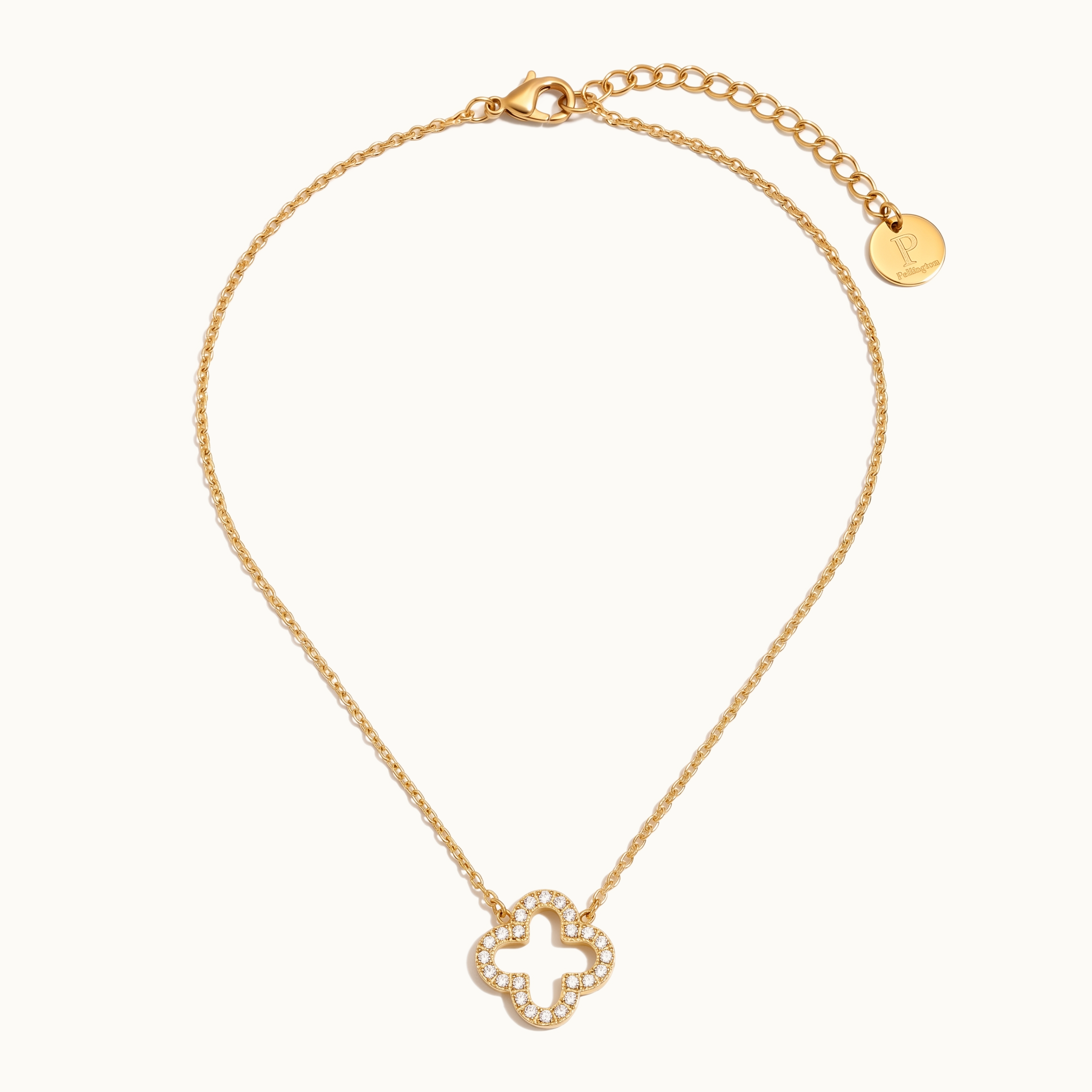 Nafla Clover Pendant Necklace — Full Necklace | Pellington