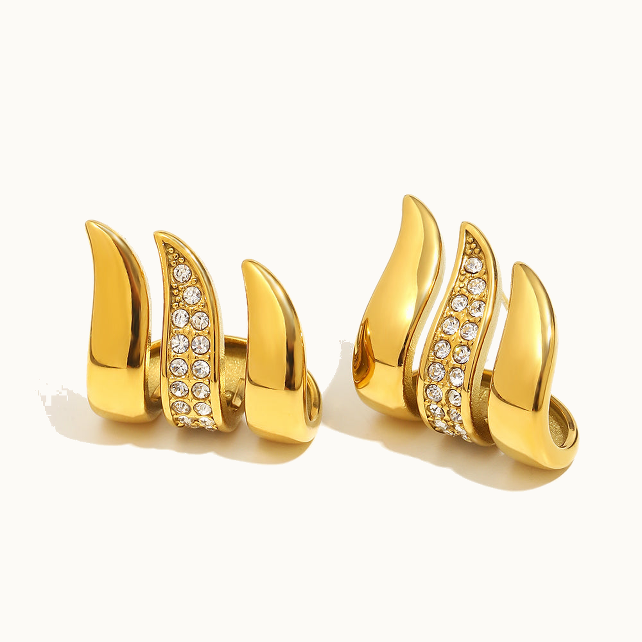 Nar Flame Earrings — 18k Gold Plated | Pellington