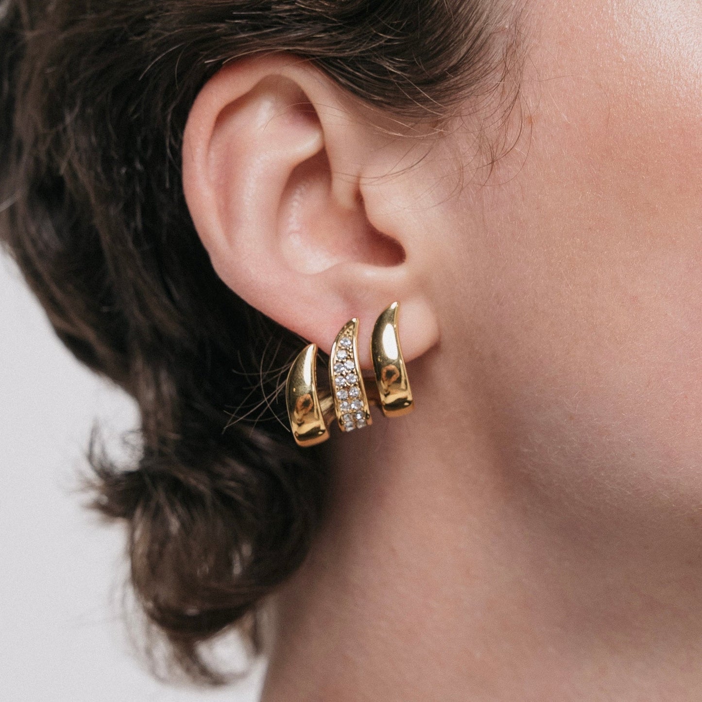 Nar Flame Earrings — On Model | Pellington UAE
