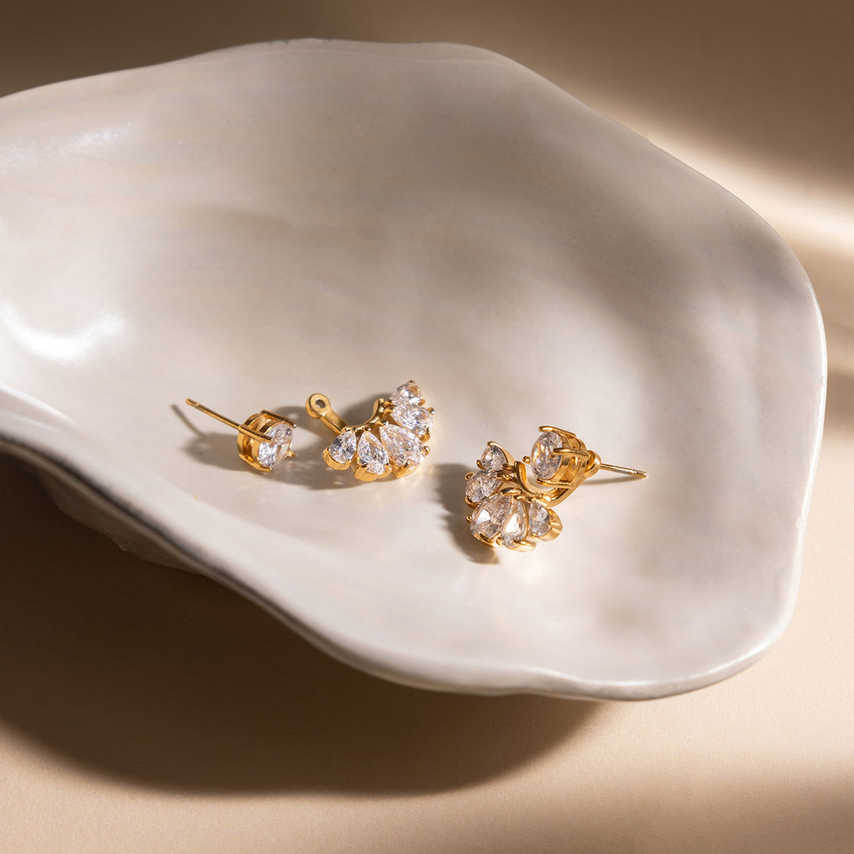 Sham’a Earrings — Stud and Jacket Separated | Pellington