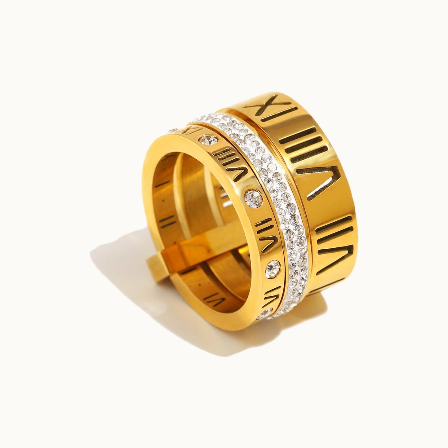 Thalatha Stacked ring detail