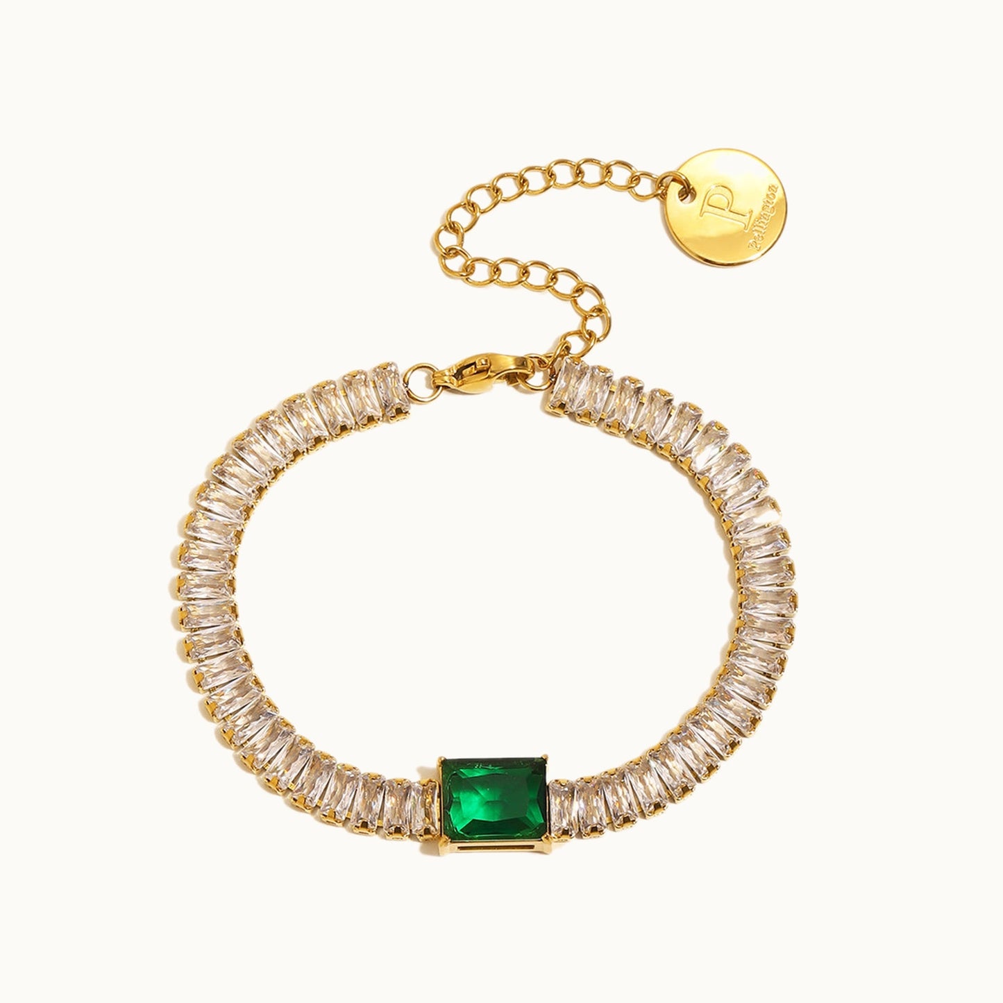 Thurraya Bracelet — Emerald Tennis Bracelet | Pellington